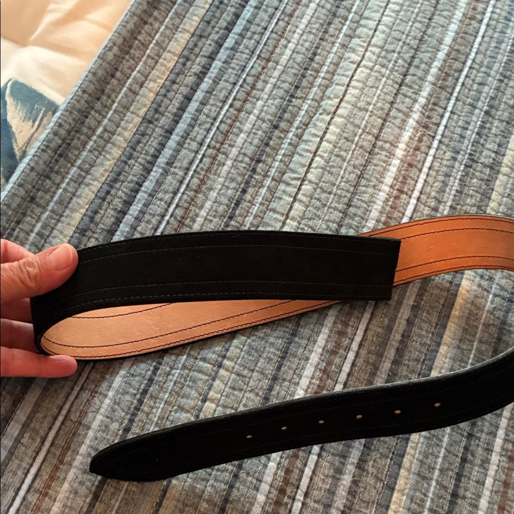 Hobby Horse Black leather western show belt
